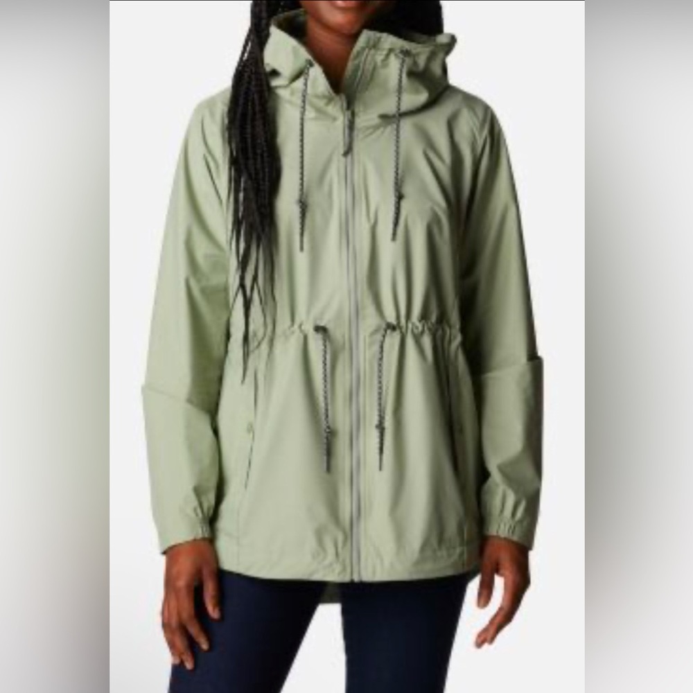 Columbia Women's Lillian Ridge Shell Waterproof Rain Jacket -Safari